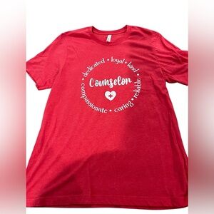 Bella Canvas Red Counselor Tee